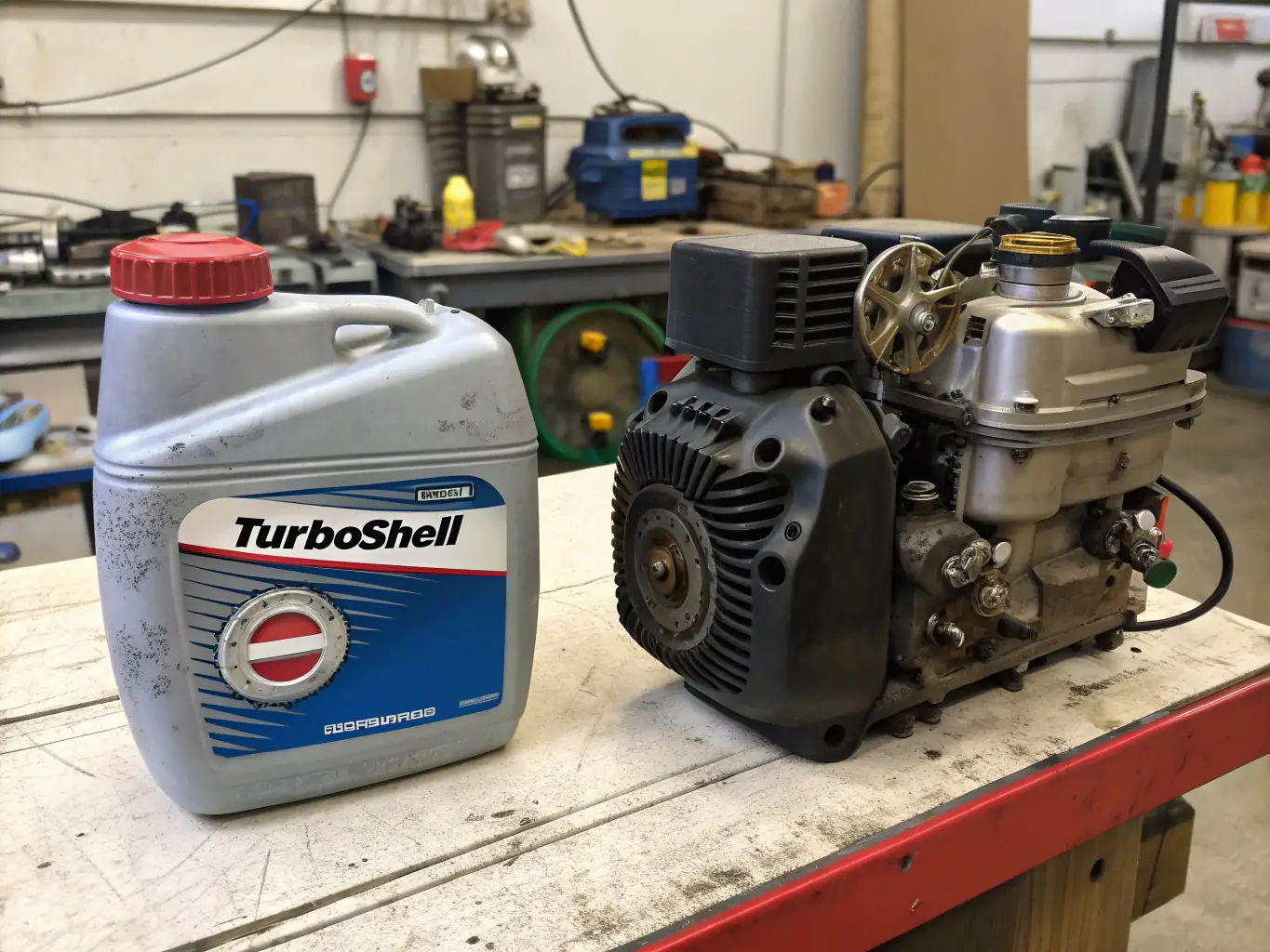 A before-and-after image showcasing a heavily worn engine part and its brand-new replacement, emphasizing the quality of parts used in Bozok Garage's overhaul services.